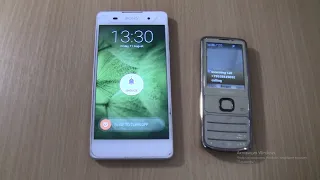 Incoming call &Ringing alarmsl at the Same time Sony Xperia E5 +Nokia 6700 Gold