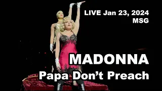 Madonna Live at MSG: Papa Don't Preach | West Front Row | Celebration Tour Jan 23, 2024 | Bed Scene