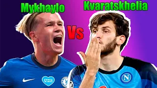 Khvicha Kvaratskhelia Vs Mykhaylo Mudryk ‐ highligths, goals, assist, skills 2023.