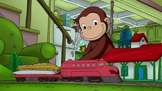 Georges le Petit Singe 🐵George joue avec les trains 🐵Saison 1  🐵 Dessins Animés