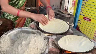 Most Hard Working Ladies Preparing & Selling Jowari Roti in Hyderabad Street | Only 15 Rs