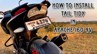 How to install tail tidy in Apache RTR 160 4V | Tail tidy modification | Praveen on bike