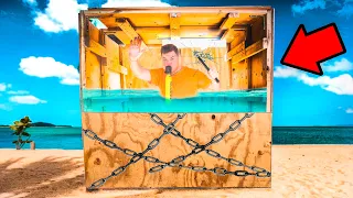 ESCAPE The UNBREAKABLE Box UNDERWATER! Or stay 24 Hours (PRANK)