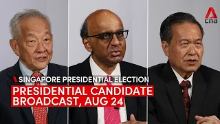 [LIVESTREAM] Presidential candidate broadcast: Ng Kok Song, Tharman Shanmugaratnam, Tan Kin Lian