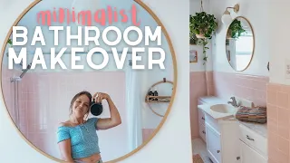 ✨MINIMALIST Bathroom Tour | RENTER FRIENDLY DIY Makeover (making a minimalist home Ep. 5)