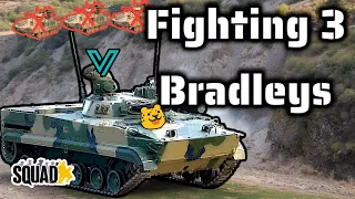 Fighting 3 Bradleys | Squad Gameplay GE