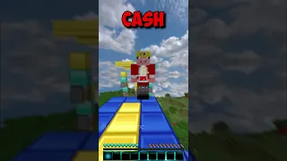 DREAM vs NOOB vs TECHNO vs CASH vs APHMAU: Minecraft Parkour #shorts