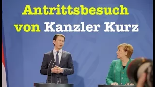 Antrittsbesuch: Kanzler Sebastian Kurz bei Kanzlerin Angela Merkel - PK vom 17. Januar 2018