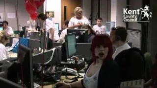 Comic Relief call centre with Joe Pasquale (KTVarchive)