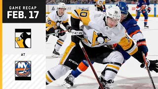 GAME RECAP: Penguins at Islanders (02.17.23) | Crosby Gets 13th Season With 25+ Goals