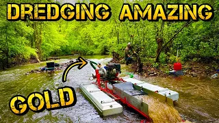 Using our New 3 inch Gold Dredge to find Amazing Gold