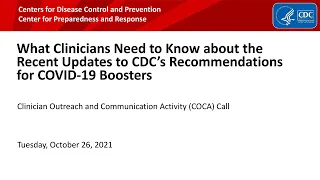 Recent Updates to CDC’s Recommendations for COVID-19 Boosters