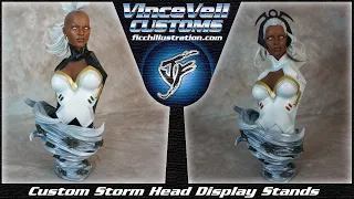Storm X-Men Fan Art Statue Head Bust display Stands