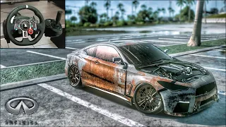 Rebuilding a INFINITI Q60 s - NFS HEAT - LOGITECH G29 Gameplay