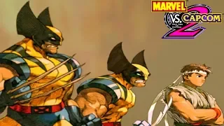 Marvel VS Capcom 2 Wolverine and Ryu Playthrogh