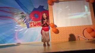 4 years old Moana singing How Far I'll Go