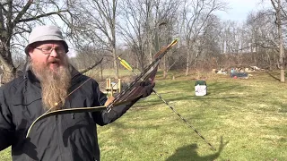 Shooting 1970 recurve bow. Grizzly made by bear.