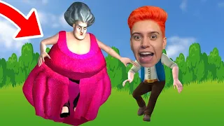 A PROFESSORA ASSUSTADORA VIROU UM BALÃO E SAIU VOANDO!! (Scary Teacher)