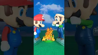 【Super Mario】Mario Burning Luigi's Hat #supermario #shorts #mario