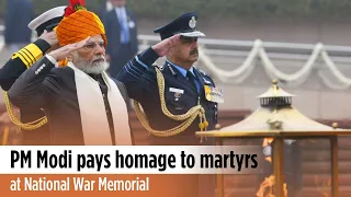 PM Modi pays homage to martyrs at National War Memorial