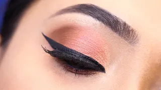 Quick easy eye makeup with winged eyeliner || Simple everyday eye makeup tutorial || Shilpa