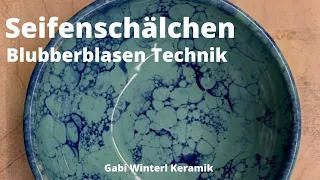 Seifenschälchen mit der Blubberblasen Technik glasieren - Gabi Winterl Keramik