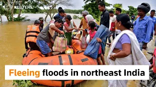 Indians flee floods in northeast