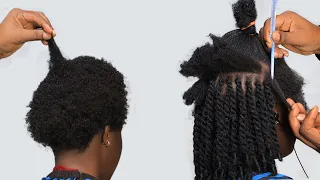 PART 2. Fast Hair Growth With Mini Twists Extension : 4-Month Lasting Results. Tutorial.