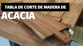 Tabla de corte en madera de acacia reciclada