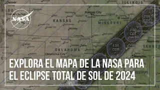 Explora el mapa de la NASA para el eclipse solar total de 2024