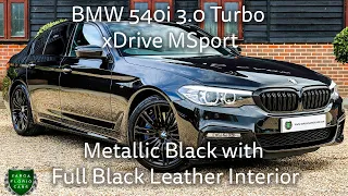 BMW 540i xDrive MSport Registered March 2018 (18) Finished in Metallic Black