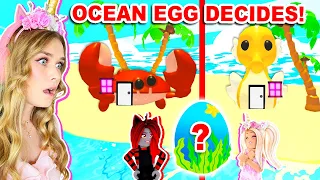 OCEAN EGGS DECIDE WHAT WE BUILD IN ADOPT ME! (ROBLOX)