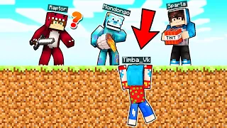 MINECRAFT: 1 NOOB vs 3 ASESINOS PRO 😱🔪 ¡ESCONDITE EXTREMO en el LÍMITE del MAPA!