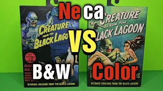 Neca Black and White Creature from the Black Lagoon VS the Color version and More