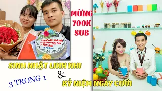 Sinh Nhật Chị Linh Nhi Và Kỷ Niệm Ngày Cưới Với Anh Su Hào - Mừng 700.000sub || LinhNhiFamily