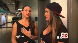 RAW 2014 07 28 Stephanie McMahon & Nikki Bella Backstage