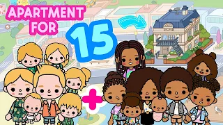 2 BIG Families Total 15 People Beak Apartment House 👨‍👩‍👧‍👧 TOCA BOCA Home Ideas | Toca Life World