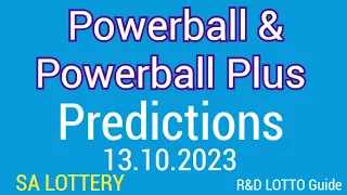 Powerball & Powerball Plus Predictions For 13 October 2023 | SA POWERBALL HOT NUMBERS 13.10.2023