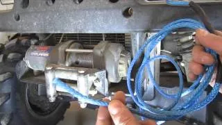 DIY How to Replace Winch Cable With Synthetic Rope - AmSteel Blue ATV Plow Rope Replacement