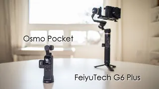 Osmo Pocket vs FeiyuTech G6 Plus Gimbal (with RX100 Mark V)