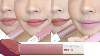 MAYBELLINE SUPERSTAY MATTE INK SWATCHES AND WEAR TEST