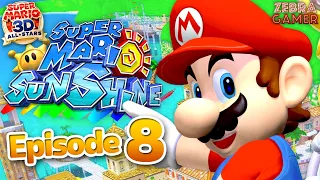Super Mario Sunshine Gameplay Walkthrough Part 8 - Delfino Plaza 100%! - Super Mario 3D All-Stars