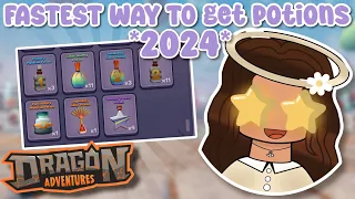 FASTEST WAY TO GET POTIONS! *2024!* (Dragon Adventures,Roblox!)