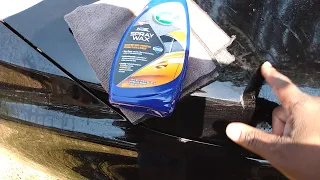 turtle 🐢 wax ice spray wax as a drying aid on black Nissan Altima