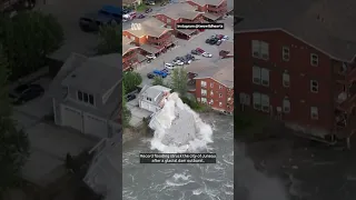 House collapses into river after glacial flood in Alaska | ABC News