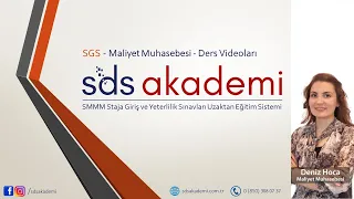 Staja Giriş Sınavı Maliyet Muhasebesi 2.Ders