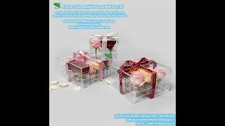 Factory customized clear acrylic gift box / flower box / display boxes.