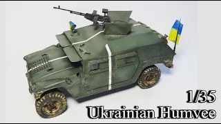 Ukrainian Humvee conversion from M1025 || Academy 1/35 || Scale model armoured vehicle