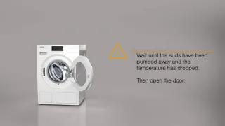 Miele W1 Washing Machine - Removing the laundry in the event of a fault