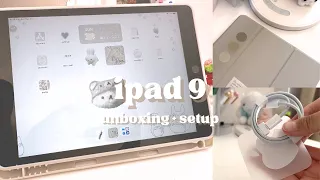 ipad 9th generation unboxing + setup ♡ aesthetic customization